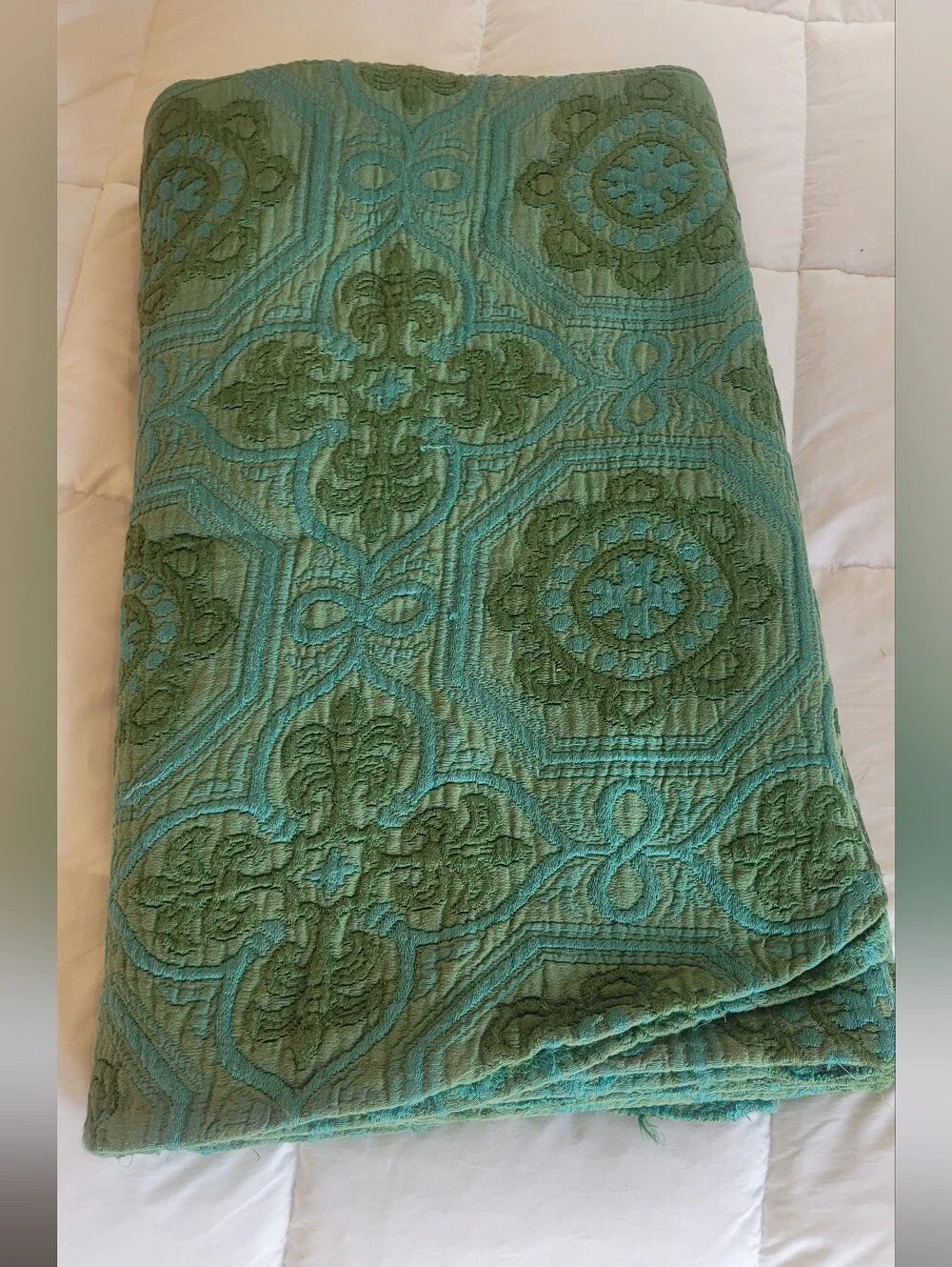 Vintage DBL Or Queen fit 70's Glam Bedspread