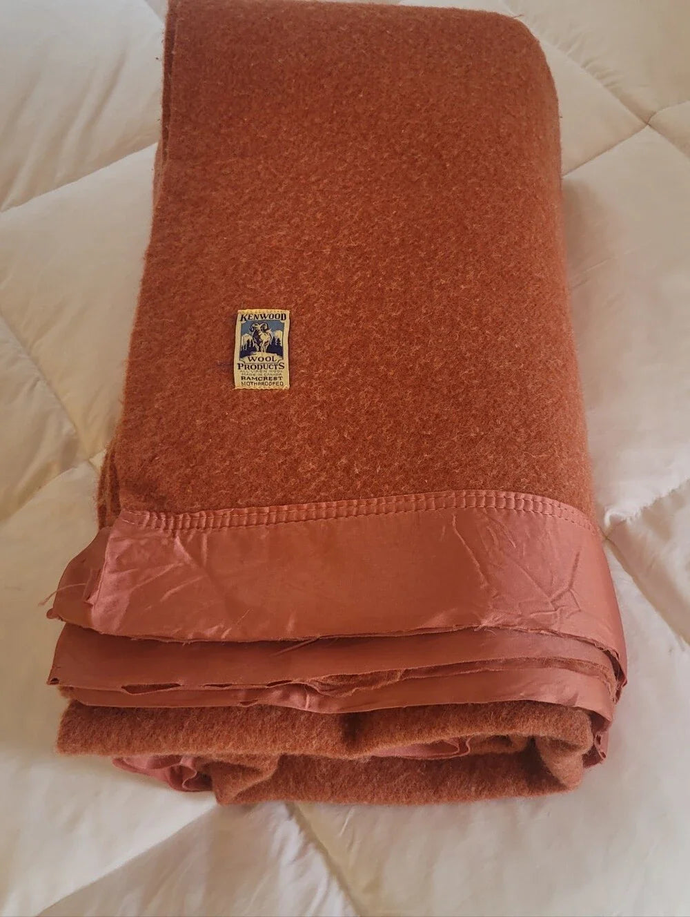 Vintage DBL sz 100% Wool Blanket