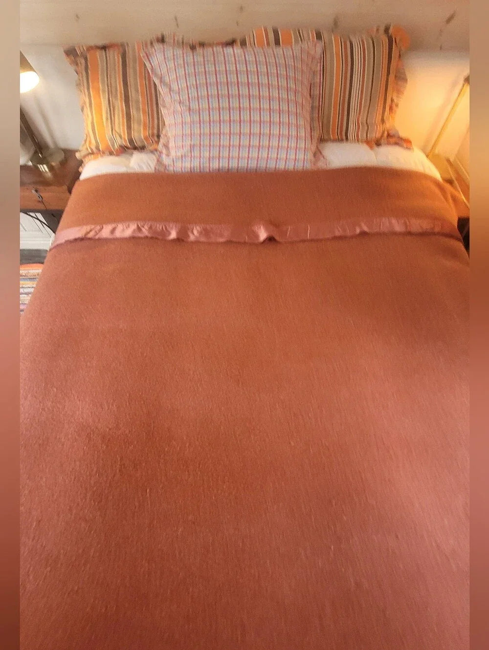 Vintage DBL sz 100% Wool Blanket