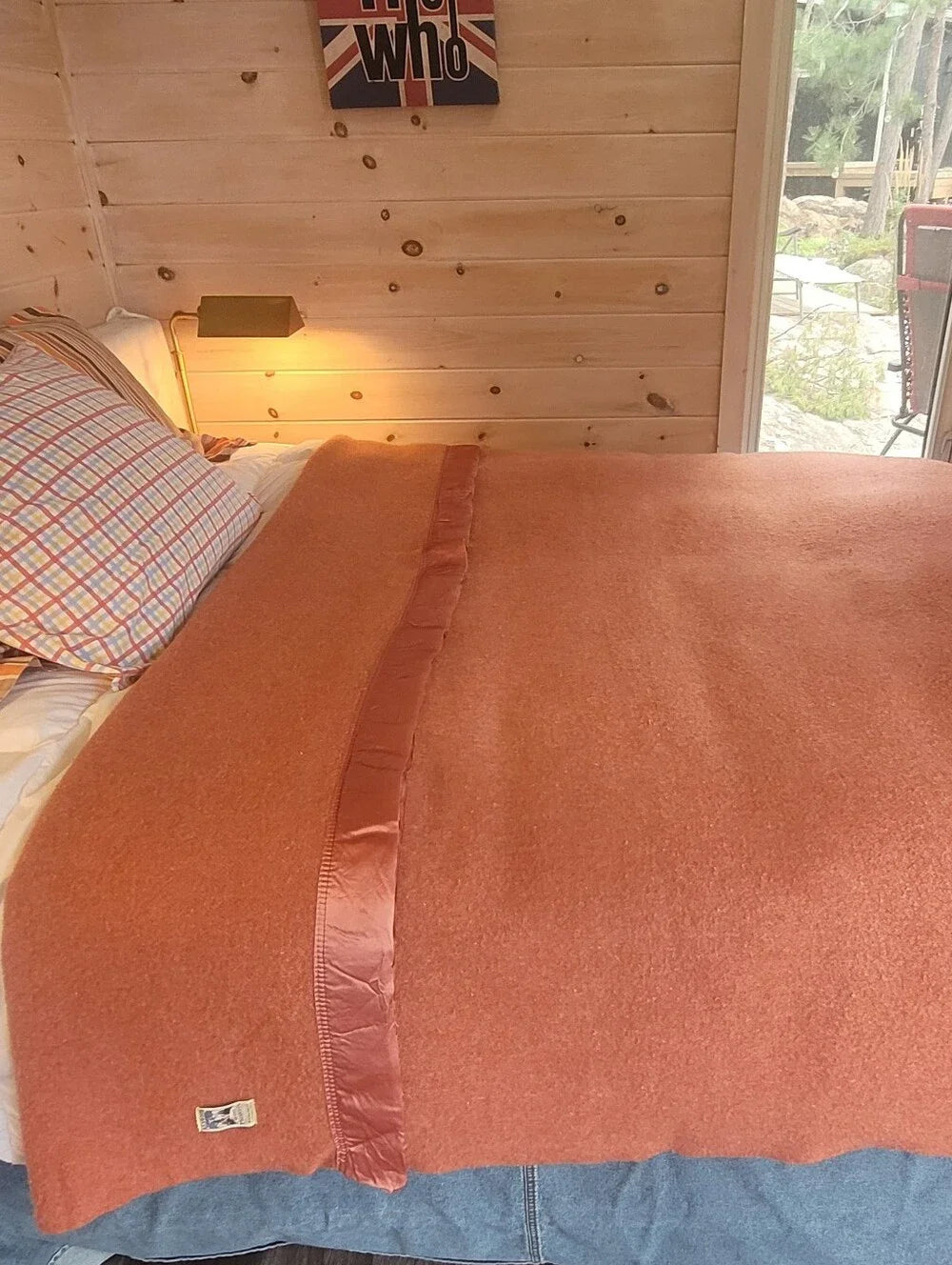 Vintage DBL sz 100% Wool Blanket