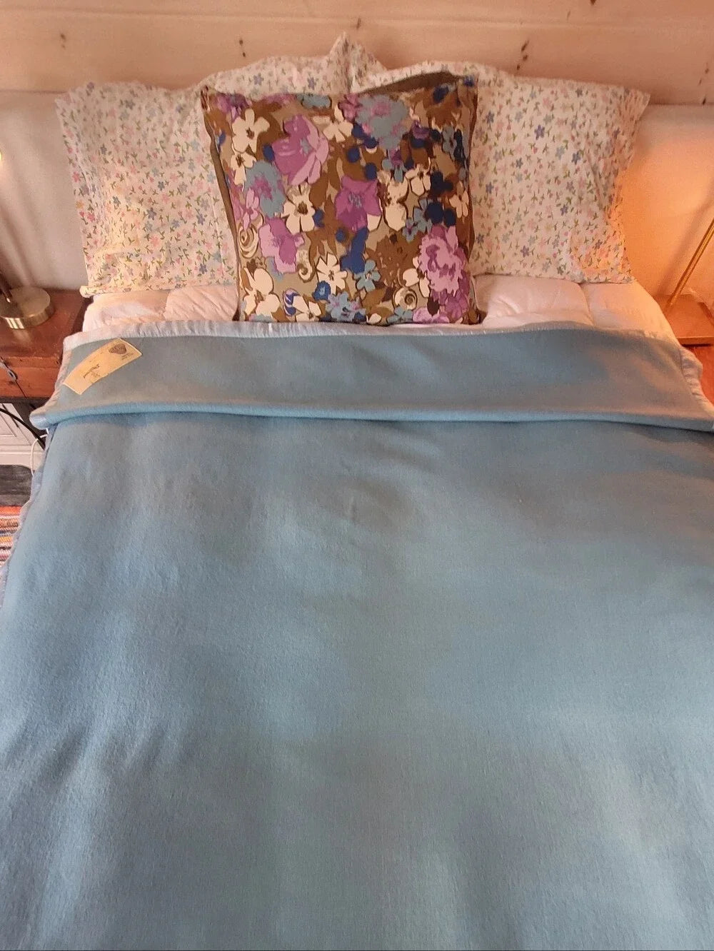 Vintage Single Twin Sz 100% Wool Blanket