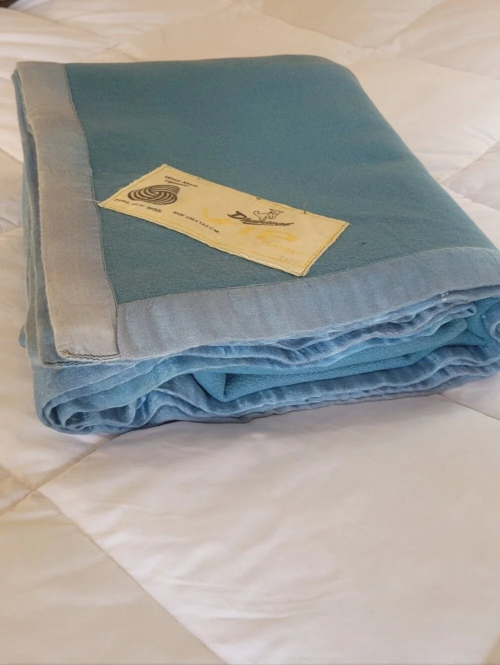 Vintage Single Twin Sz 100% Wool Blanket