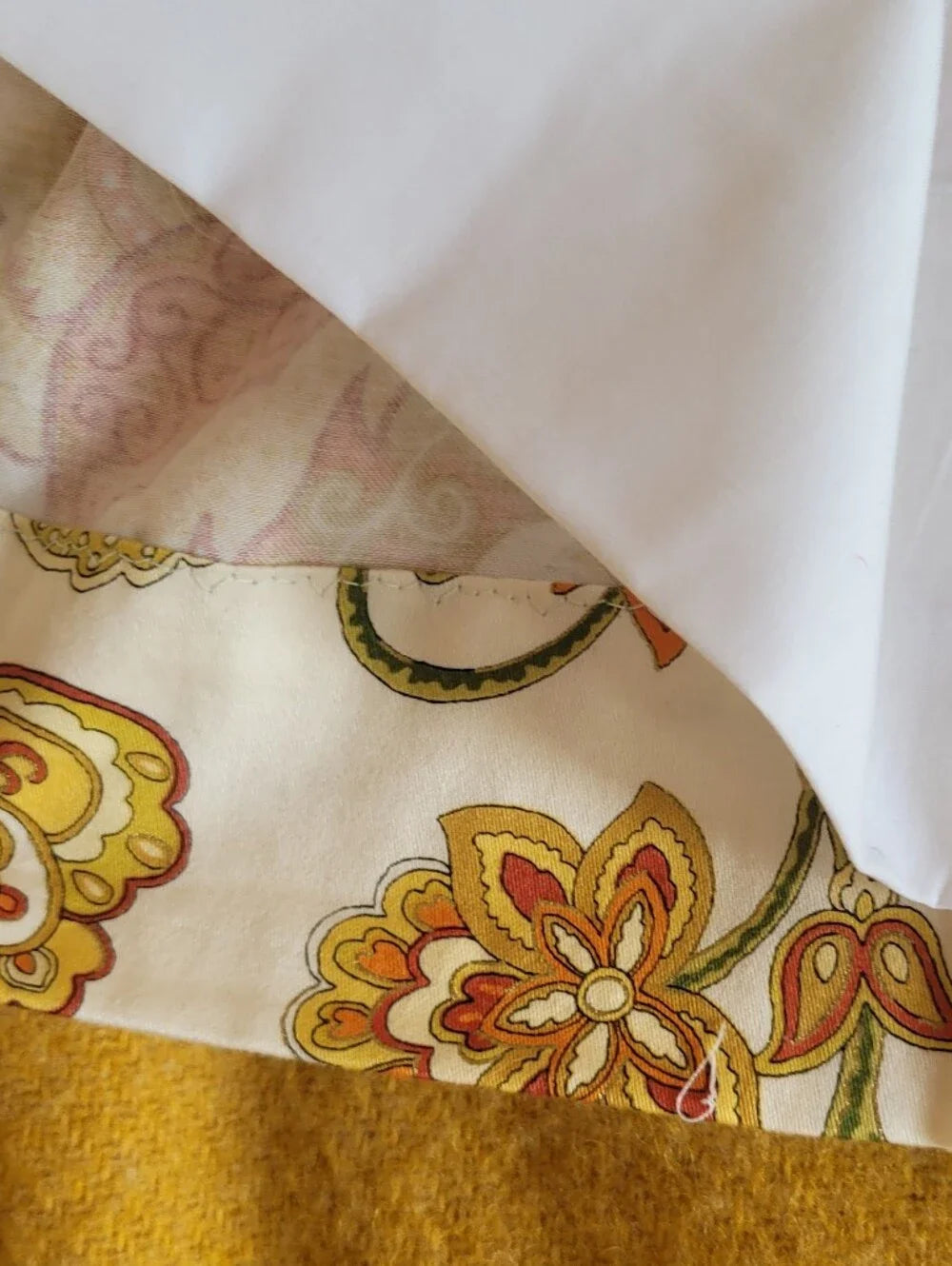 Vintage Retro Draperies 90's Floral