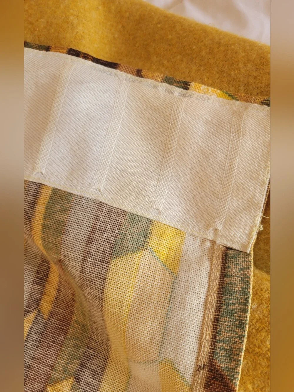 Vintage 70's Geometric Drapery Pair or Fabric opportunity Extra Wide