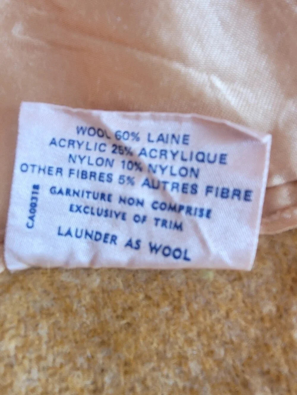 Vintage Queen Sz Wool Blend Blanket