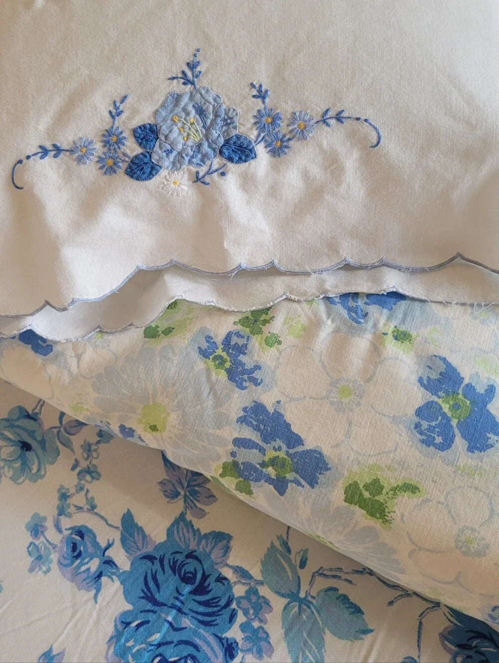 Vintage Single Sz 100% Cotton Bedding Curation 3pc