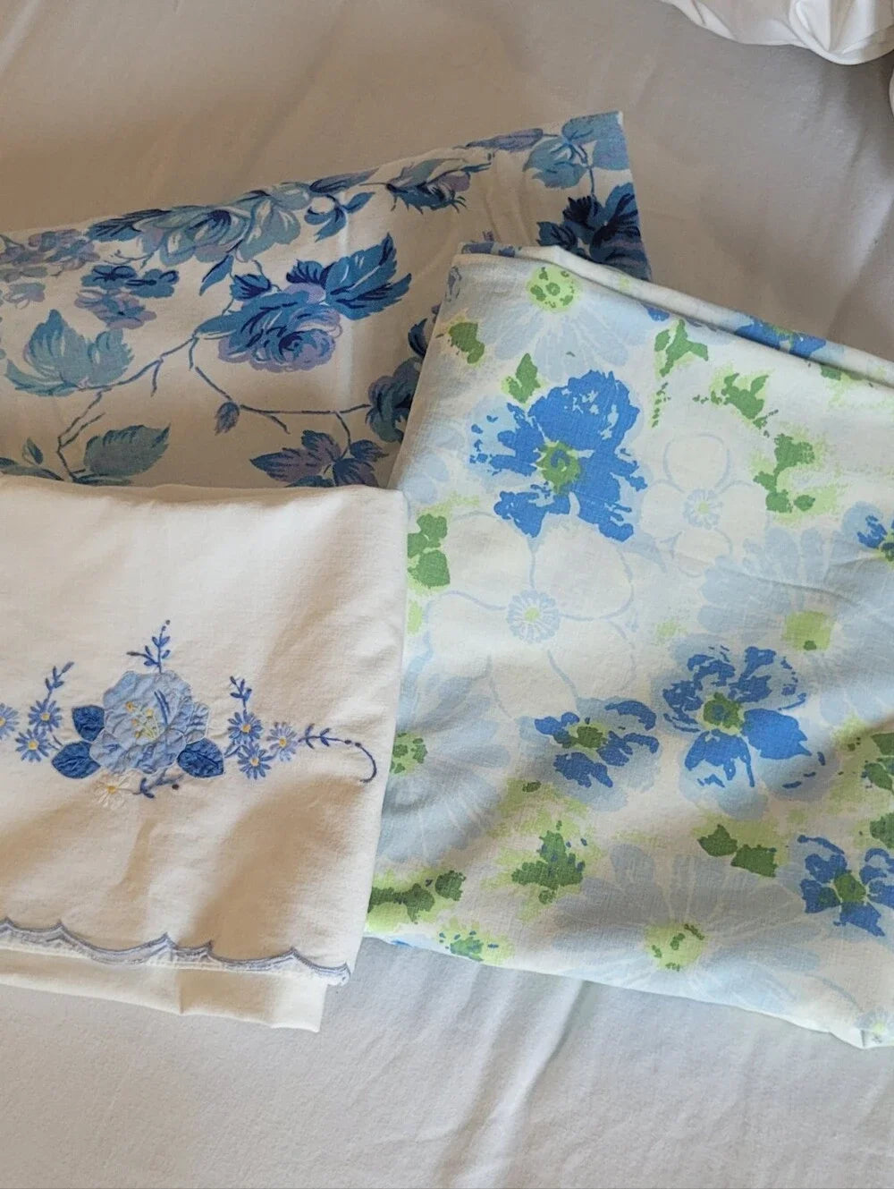 Vintage Single Sz 100% Cotton Bedding Curation 3pc