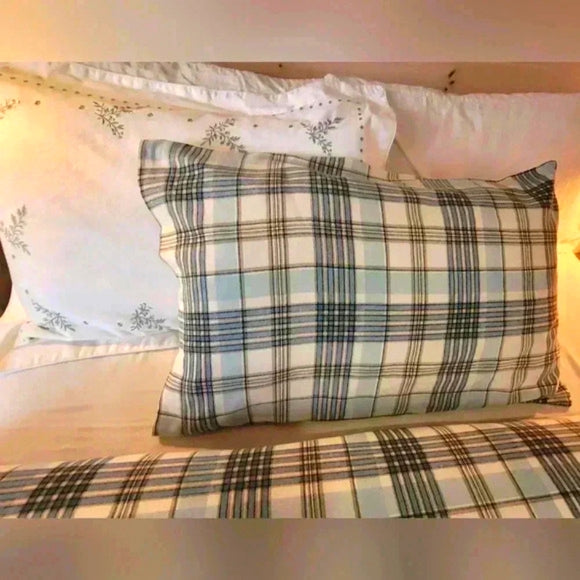 Queen size 100% Cotton Flannel Top Sheet with 2 cotton cases.