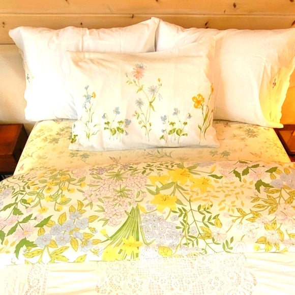 Vintage DBL/Full Size 5pc Bedding Curation
