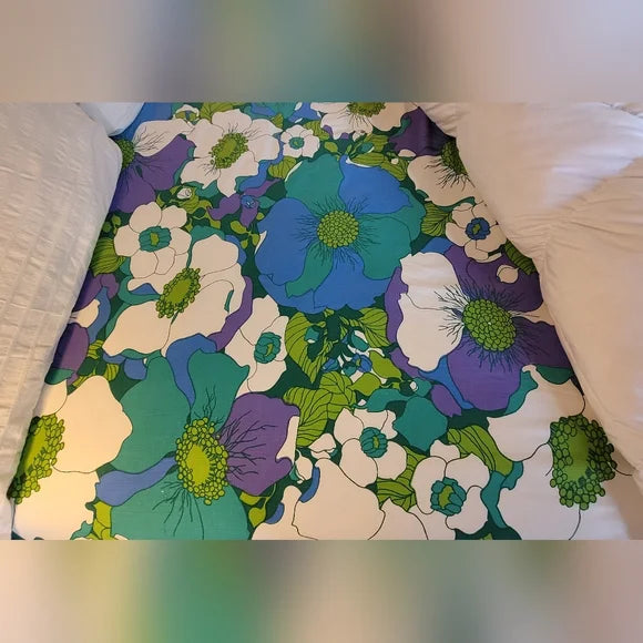 Vintage Double Fitted Bedsheet 100% Cotton