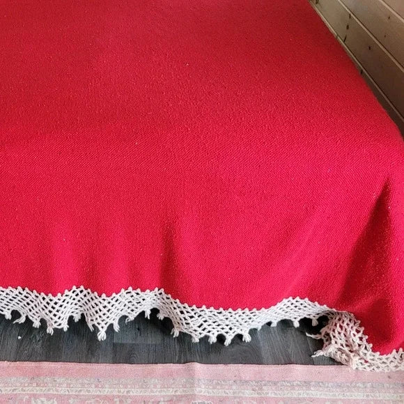 Vintage Blanket Bedspread Fits Double OR Queen