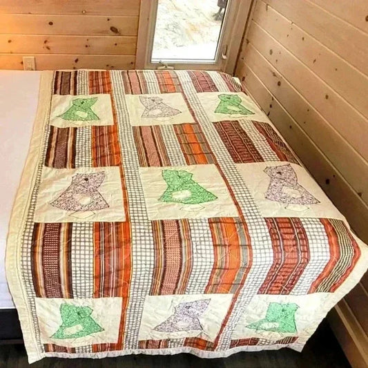 Vintage Handmade Quilt Blanket