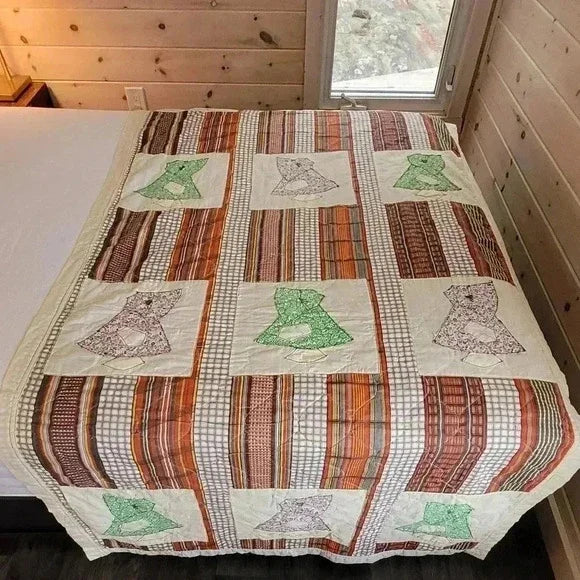 Vintage Handmade Quilt Blanket
