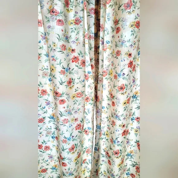Shabby Chic Curtains 2 x 88L x 31W, Floral