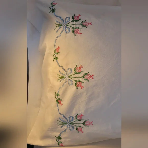Vintage Full / Double Size 3pc Bedsheet Set !00% Cotton