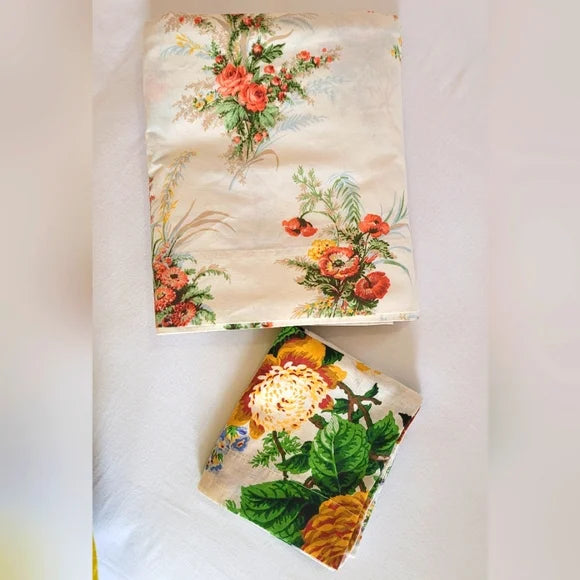 VINTAGE Double Full Sz 3 Pc Bedding Curation