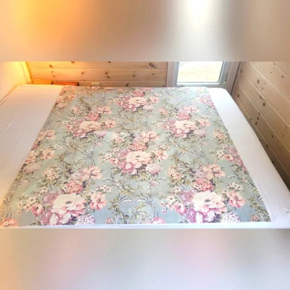 VINTAGE Pastel Floral Chintz Drapery Panel. 48"w X 51"long