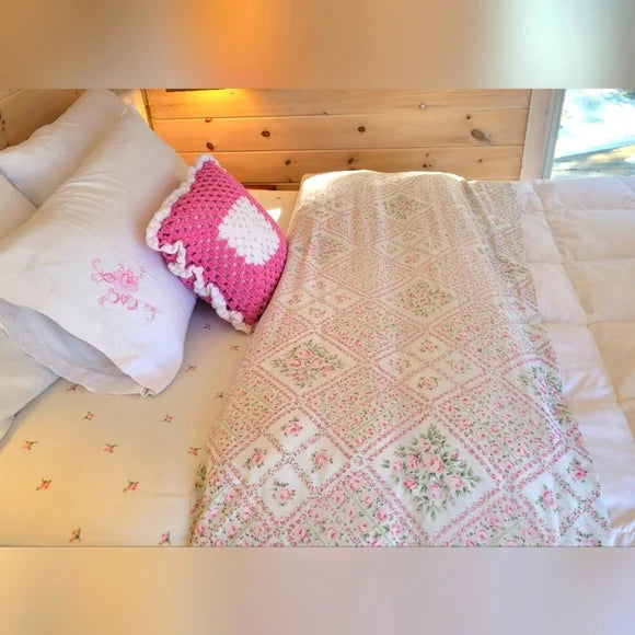 VINTAGE Full / Double 4PC Bedding Curation Cotton And Cott/poly Blends