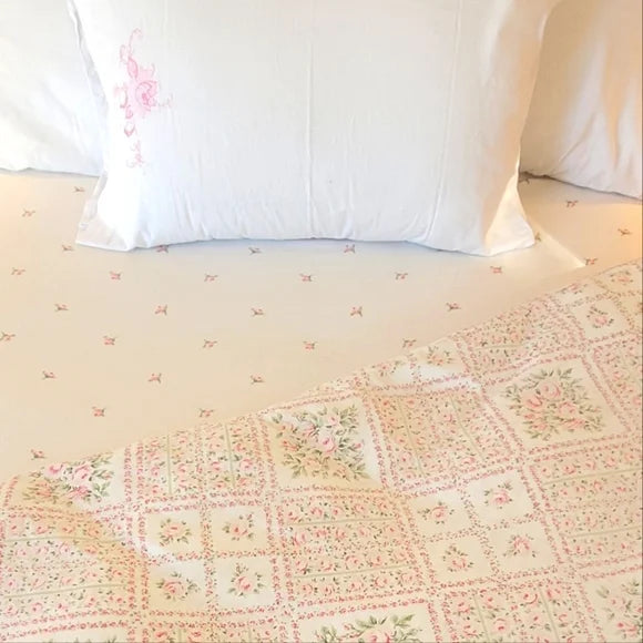 VINTAGE Full / Double 4PC Bedding Curation Cotton And Cott/poly Blends