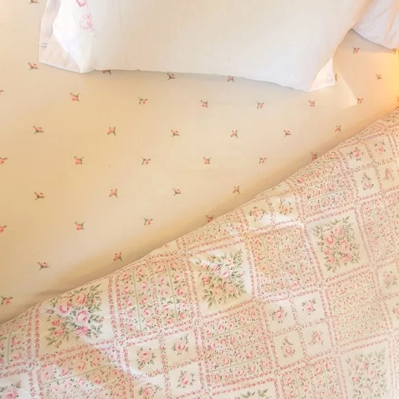 VINTAGE Full / Double 4PC Bedding Curation Cotton And Cott/poly Blends