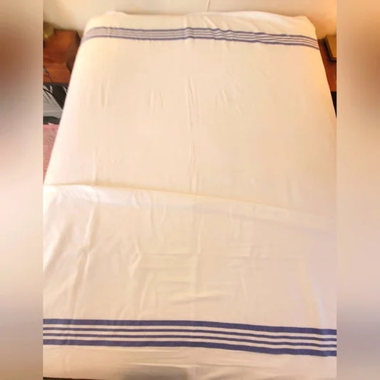 VINTAGE 100% Cotton Single sz Flat Sheet