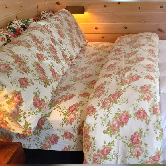 Retro Y2K KING Sz 100% Cotton Bedding Set 4pc.
