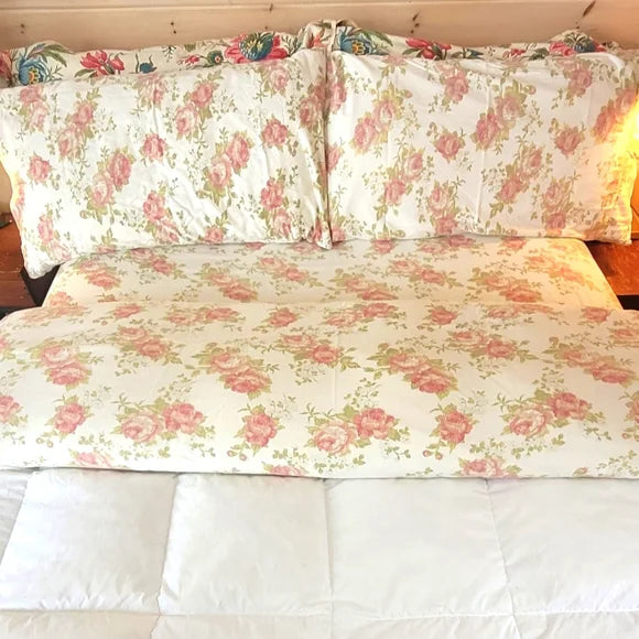 Retro Y2K KING Sz 100% Cotton Bedding Set 4pc.
