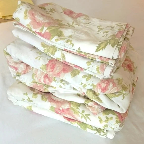 Retro Y2K KING Sz 100% Cotton Bedding Set 4pc.