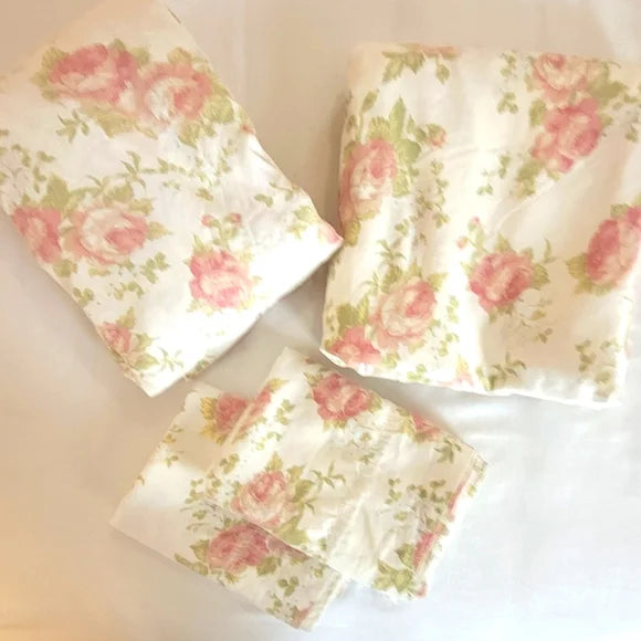 Retro Y2K KING Sz 100% Cotton Bedding Set 4pc.