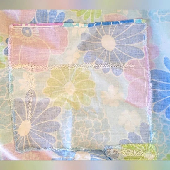 VINTAGE 100% Cotton QN or DBL 2pc Sheet Set Flower Power