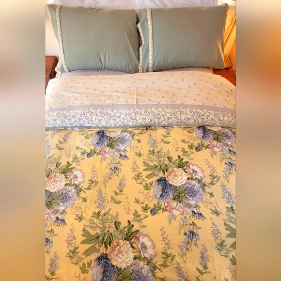 Y2K 100% Cotton Duvet Cover W/ Cotton Sheet And 2 Cases 4pcs.