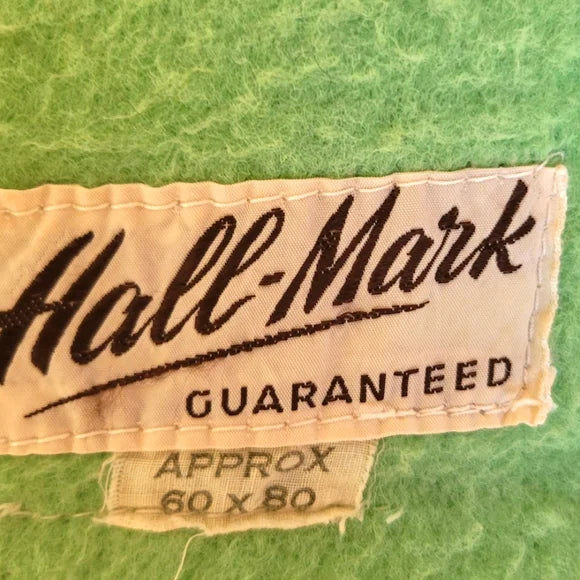Vintage Hall-Mark Wool Blend Blanket 60x80