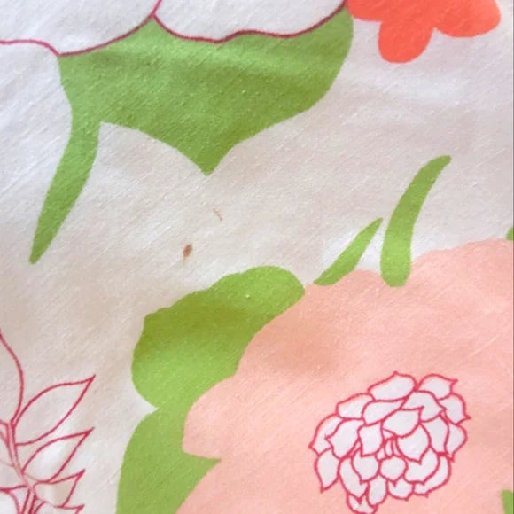 VINTAGE King Size Flat Sheet And 2 Cases