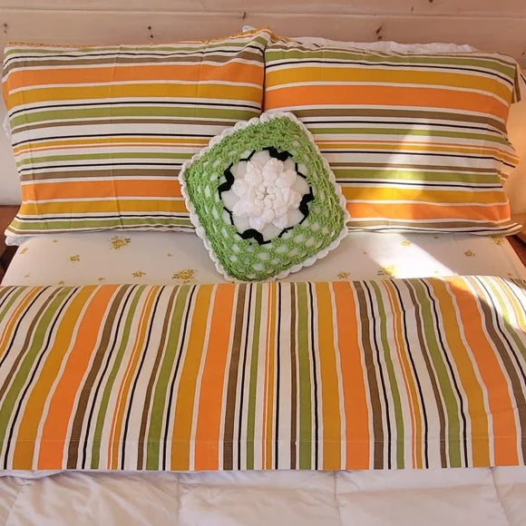 Vintage & Y2K 4pc Dbl/full Sz Bedding Combo