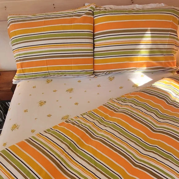 Vintage & Y2K 4pc Dbl/full Sz Bedding Combo