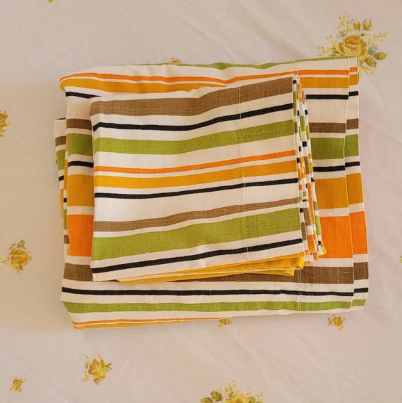 Vintage & Y2K 4pc Dbl/full Sz Bedding Combo