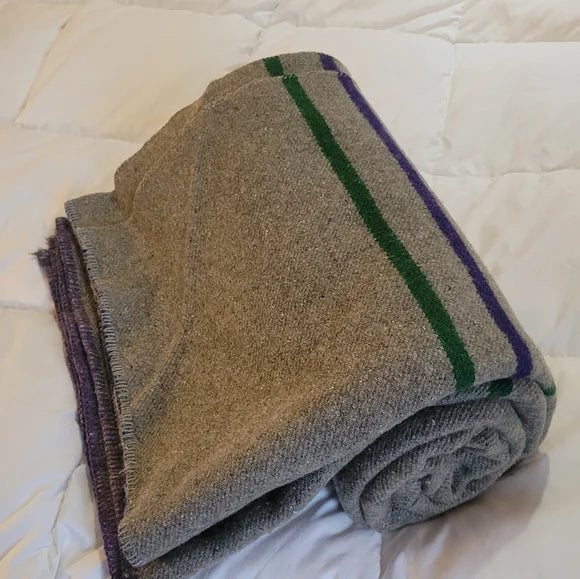 Vintage 100% Wool Blanket 64x79