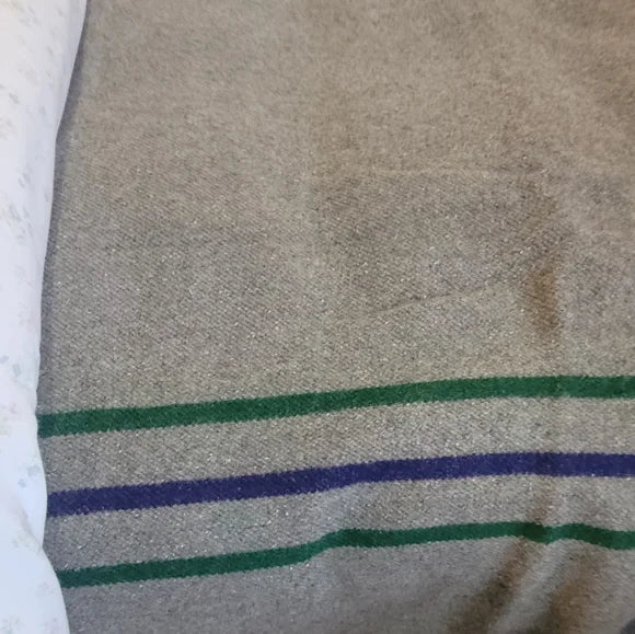 Vintage 100% Wool Blanket 64x79