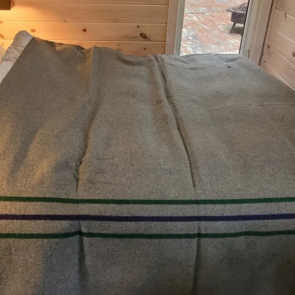 Vintage 100% Wool Blanket 64x79
