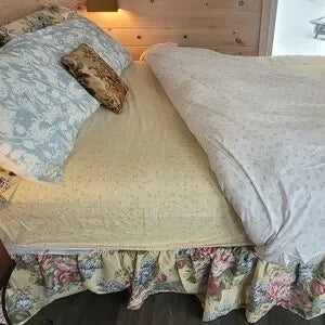 Y2K Martha Stewart Queen Size Bed Skirt And 2 Standard Shams 3pcs