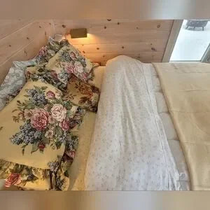 Y2K Martha Stewart Queen Size Bed Skirt And 2 Standard Shams 3pcs