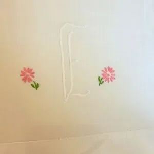 VINTAGE & Y2K Twin Single sz 3pc Bedding Curation Embroidered "E" Feature