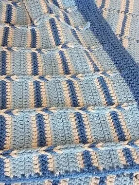 Crochet Twin Size Or Throw- Blanket