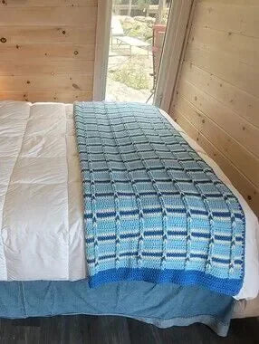 Crochet Twin Size Or Throw- Blanket