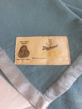 Vintage Single Twin Sz 100% Wool Blanket