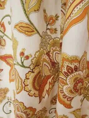 Vintage Retro Draperies 90's Floral